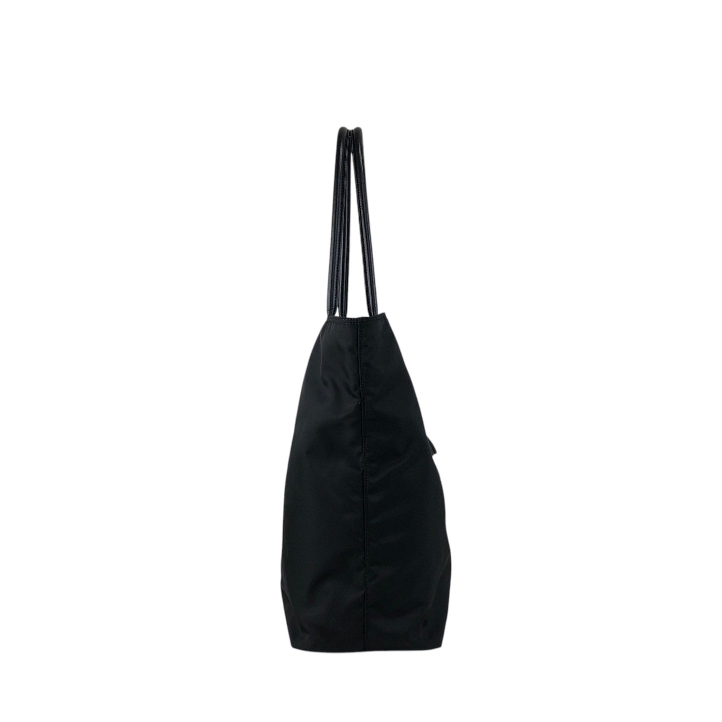 PRADA Tessuto Triangle Logo Handbag Totebag Black Vintage zahf6a