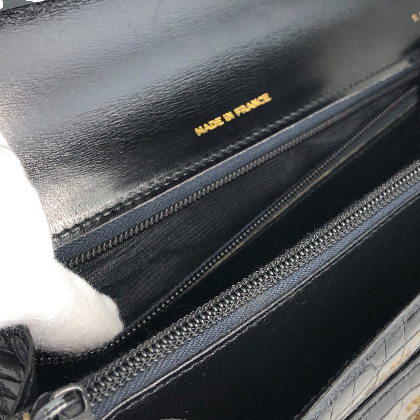 CELINE Horse Bit Handbag Black Vintage 4mkifm
