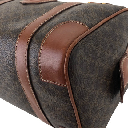 CELINE Macadam Blason Handbag Brown Vintage xiw3ui
