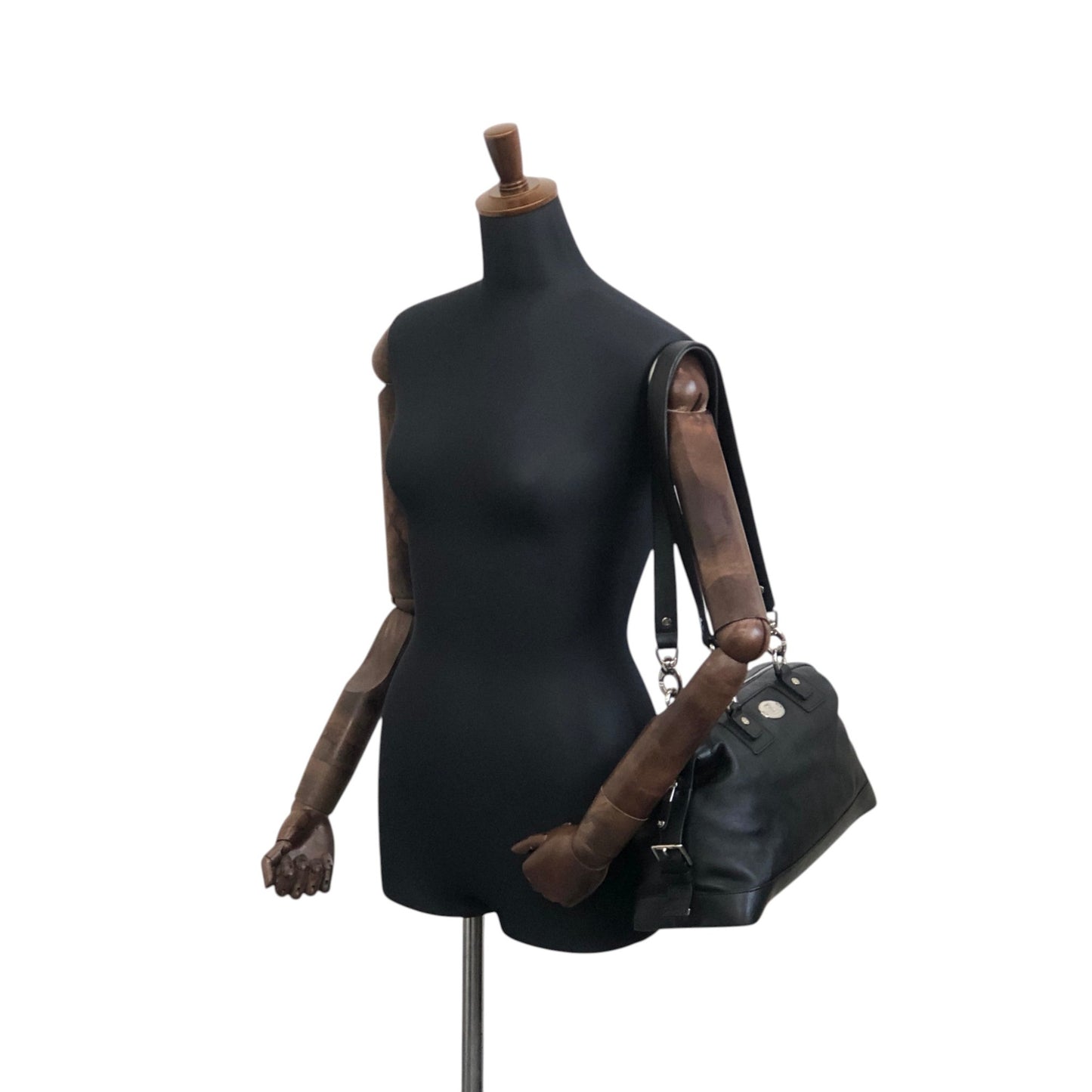 CELINE Blason Shoulder bag Black Vintage ftjas7