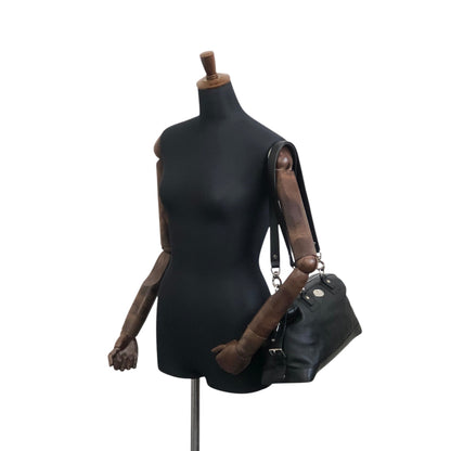 CELINE Blason Shoulder bag Black Vintage ftjas7