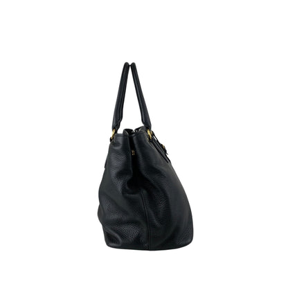 PRADA Logo Two-way Handbag Shoulder bag Black Vintage 7kpf4k