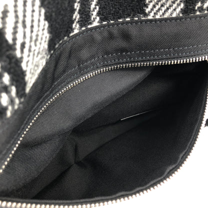 SAINTLAURENT PARIS Fabric Sling Bag Black White Vintage y3fayf