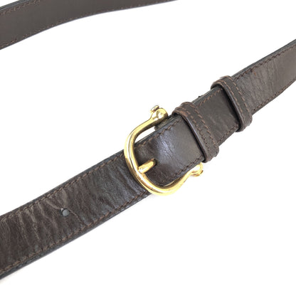 CELINE Turn Lock Horse Carriage Leather Shoulder Bag Brown vintage Old Celine 5pjskt