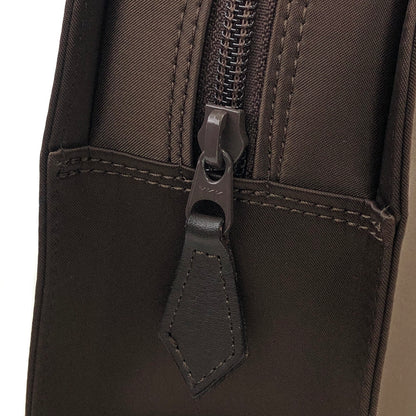 Yves Saint Laurent YSL Logo  Nylon Canvas Handbag Brown Vintage c3wsra