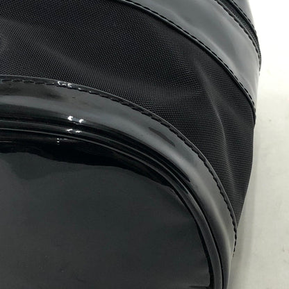 GIVENCHY 標誌尼龍網眼迷你包背包黑色復古舊 s3faua