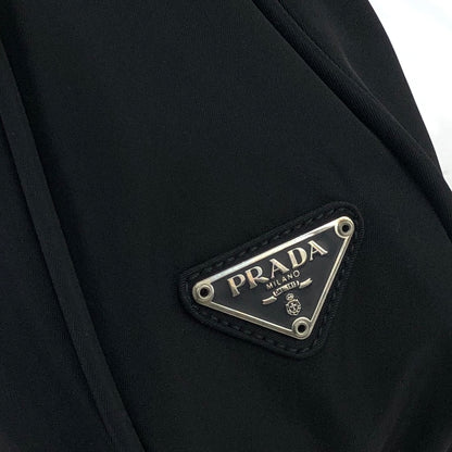PRADA Triangle Logo Nylon Shoulder bag Black Vintage y46xvz