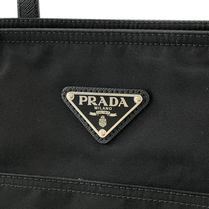 PRADA Triangle Logo Nylon Two-way Shoulder bag Totebag Black Vintage 8ba8nr