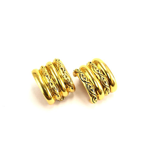 Yves Saint Laurent antique earrings gold vintage old accessories cb2him