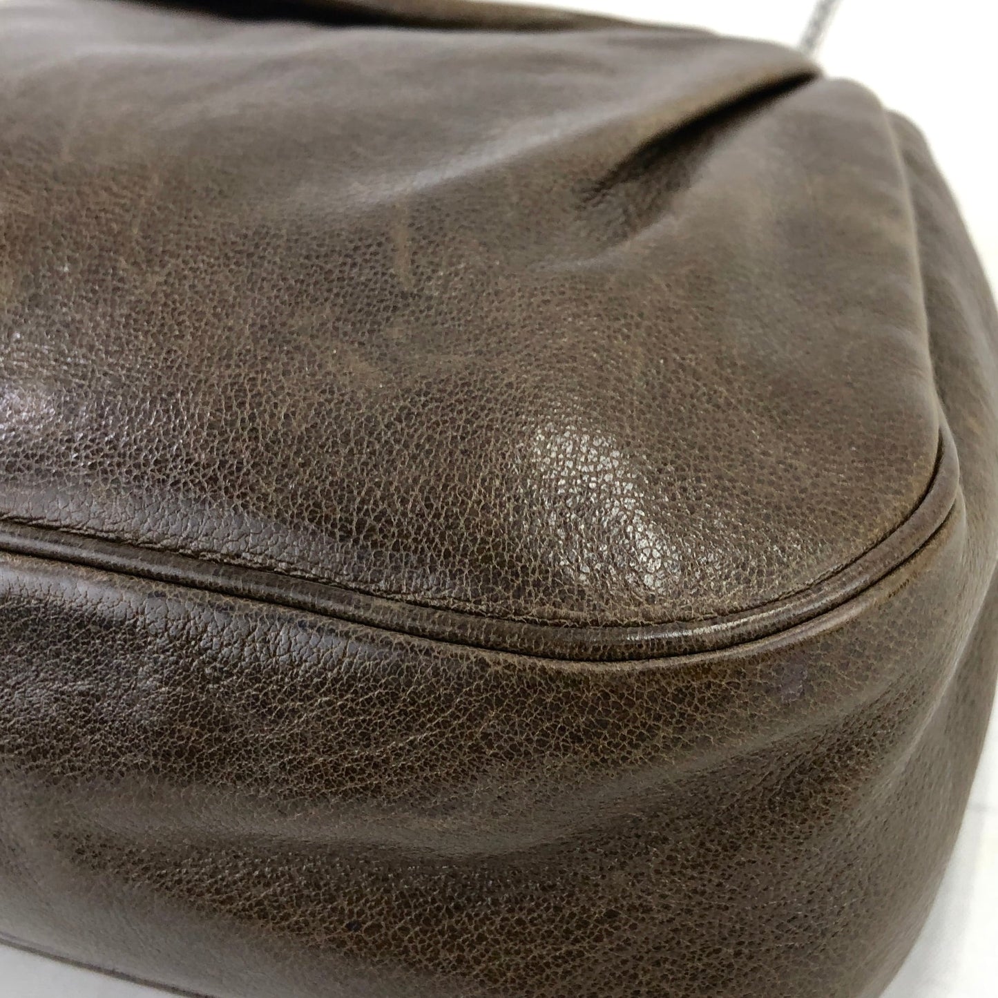 PRADA leather chain party bag handbag mini bag brown vintage old 37czyb