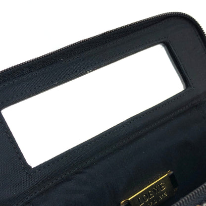 LOEWE Leopard Vanity Enamel Handbag Mini Bag Black Brown vintage Old x7rt6f