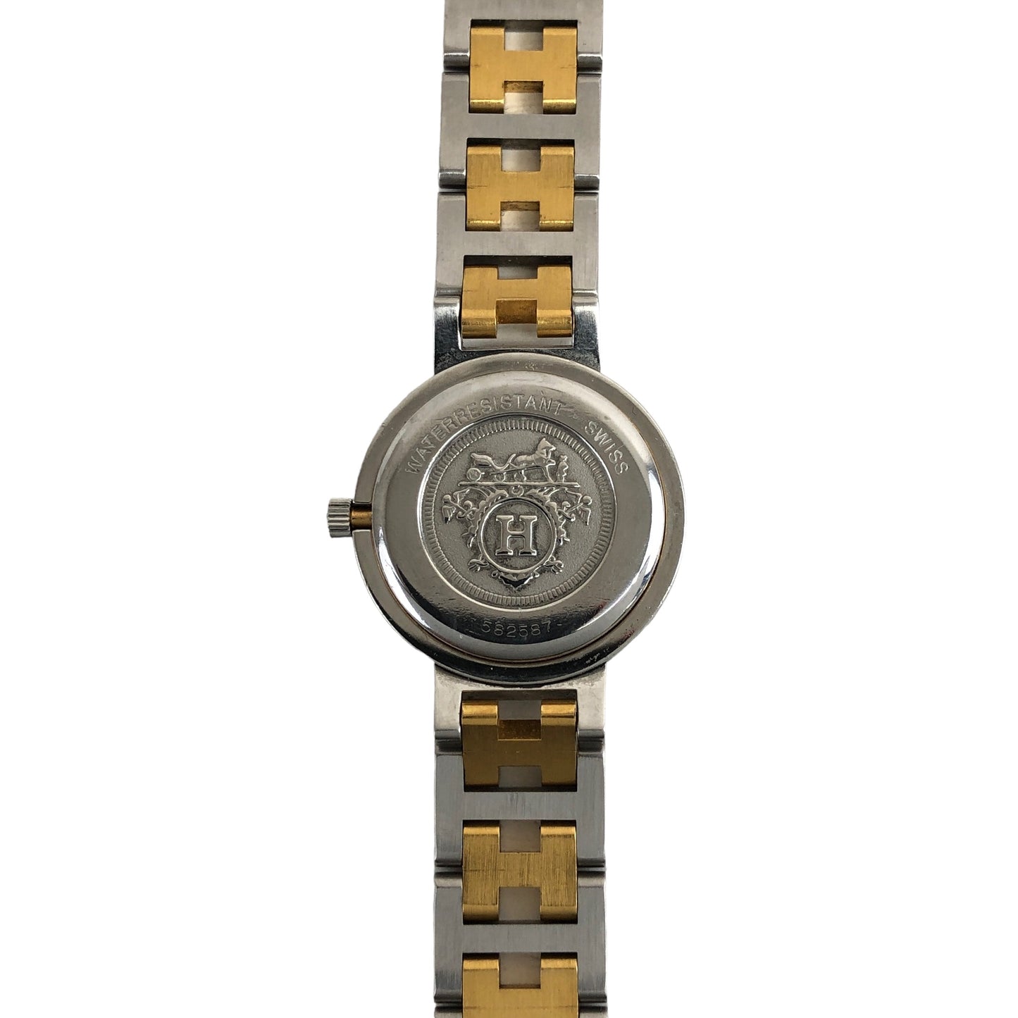 HERMES Quartz Watch Gold,Silver Vintage spnxcy