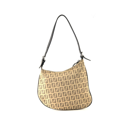 FENDI Zucchino one shoulder handbag beige vintage old yv64ch