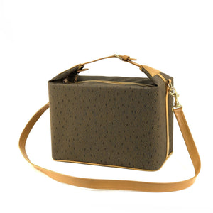 Yves Saint Laurent shoulder bag YSL vanity bag handbag box brown vintage v6ayth