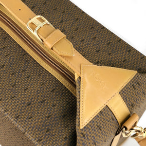 Yves Saint Laurent shoulder bag YSL vanity bag handbag box brown vintage v6ayth