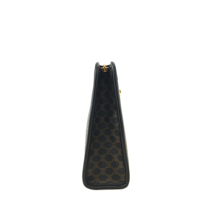 CELINE Macadam Gancini Clutch bag Black Vintage kr8u47