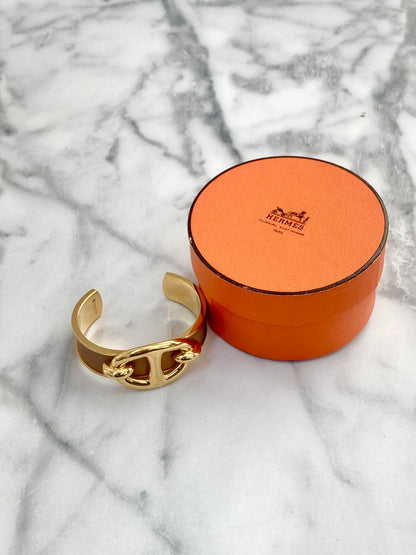 HERMES Chaine d'ancre 手鐲 駝色 復古 m7kkya 