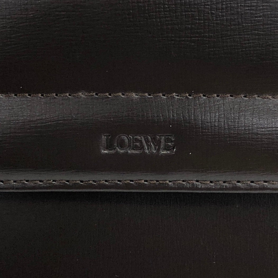 LOEWE Logo Leather Long Wallet Brown Vintage c6jj68