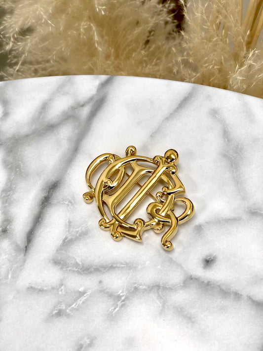 Christian Dior Emblem Gold Vintage k74s8v