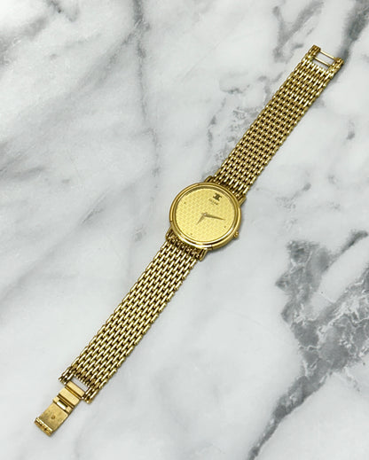 CELINE Triomphe Stainless Steel Analog Quartz Watch Gold Vintage zhs23u