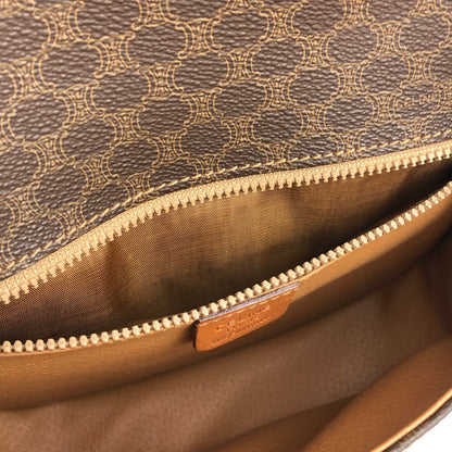 CELINE Macadam Flap Front belt Crossbody Shoulder bag Brown Vintage Old CELINE vhgz5e