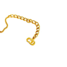 Load image into Gallery viewer, Christian Dior Dior Alphabet logo stone bracelet gold vintage old a7ikgr
