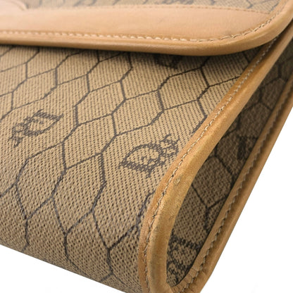 Christian Dior Honeycomb Pattern Chain Crossbody Shoulder bag Beige Vintage ntuik3