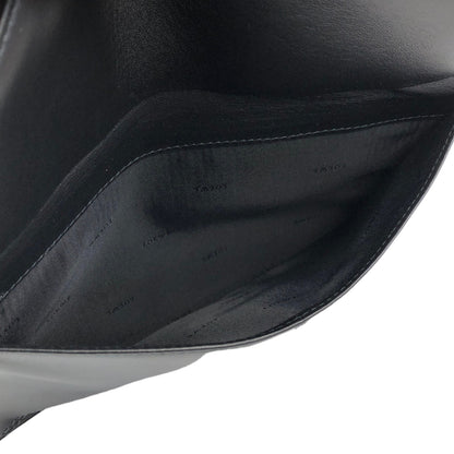 LOEWE Anagram Leather Clutch bag Black Vintage r5k67j