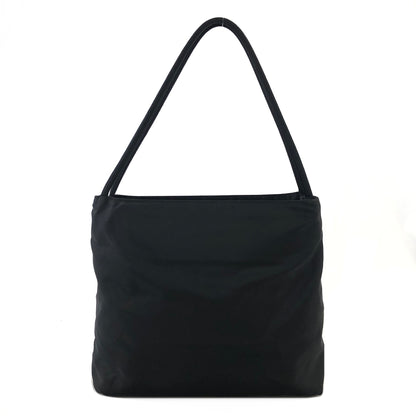 PRADA Triangle Logo  Nylon Handbag Black Vintage a3ew6f