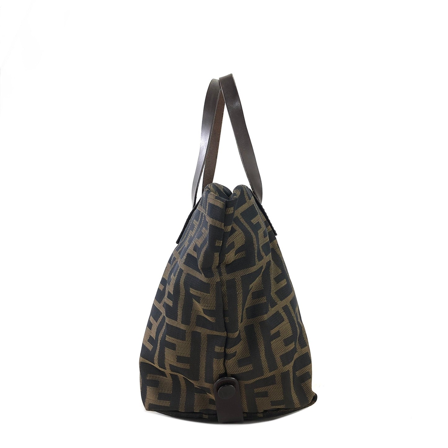 FENDI Zucca Jacquard Handbag Brown Vintage iche7s