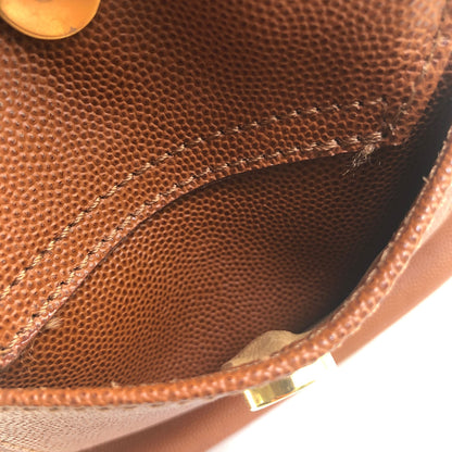 GIVENCHY logo motif front pocket drawstring crossbody leather shoulder bag brown vintage old x3v2dc