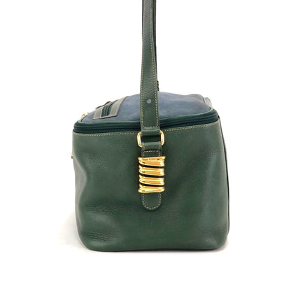 LOEWE Velazquez Square Box Shoulder Bag Vanity Green Blue vintage Old 5rr8tv