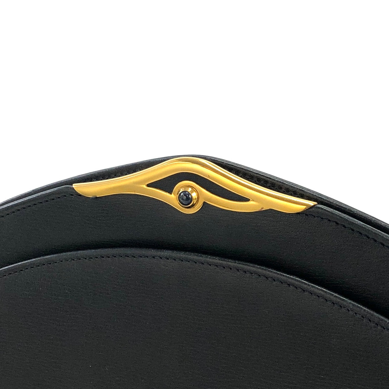 Cartier Leather Chain Shoulder bag Navy Vintage d3tcvn