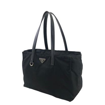 PRADA Triangle Logo Nylon Handbag Black Vintage mhpjft