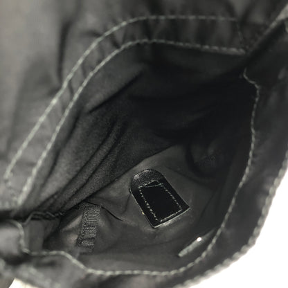 PRADA Triangle Logo Double pocket Nylon Backpack Black Vintage e2jimd