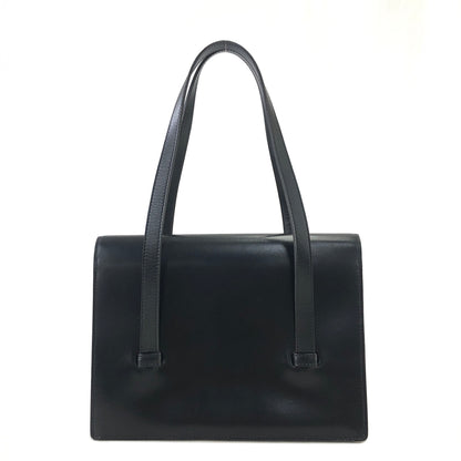 CELINE Triomphe 翻蓋皮革手提包 黑色復古 zgtbg6 