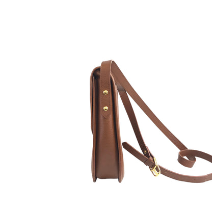 Yves Saint Laurent YSL Logo Leather Shoulder bag Brown Vintage agjzhw