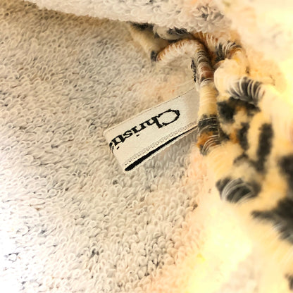 Christian Dior Leopard purse pile fabric pouch brown yellow vintage old dbky5v