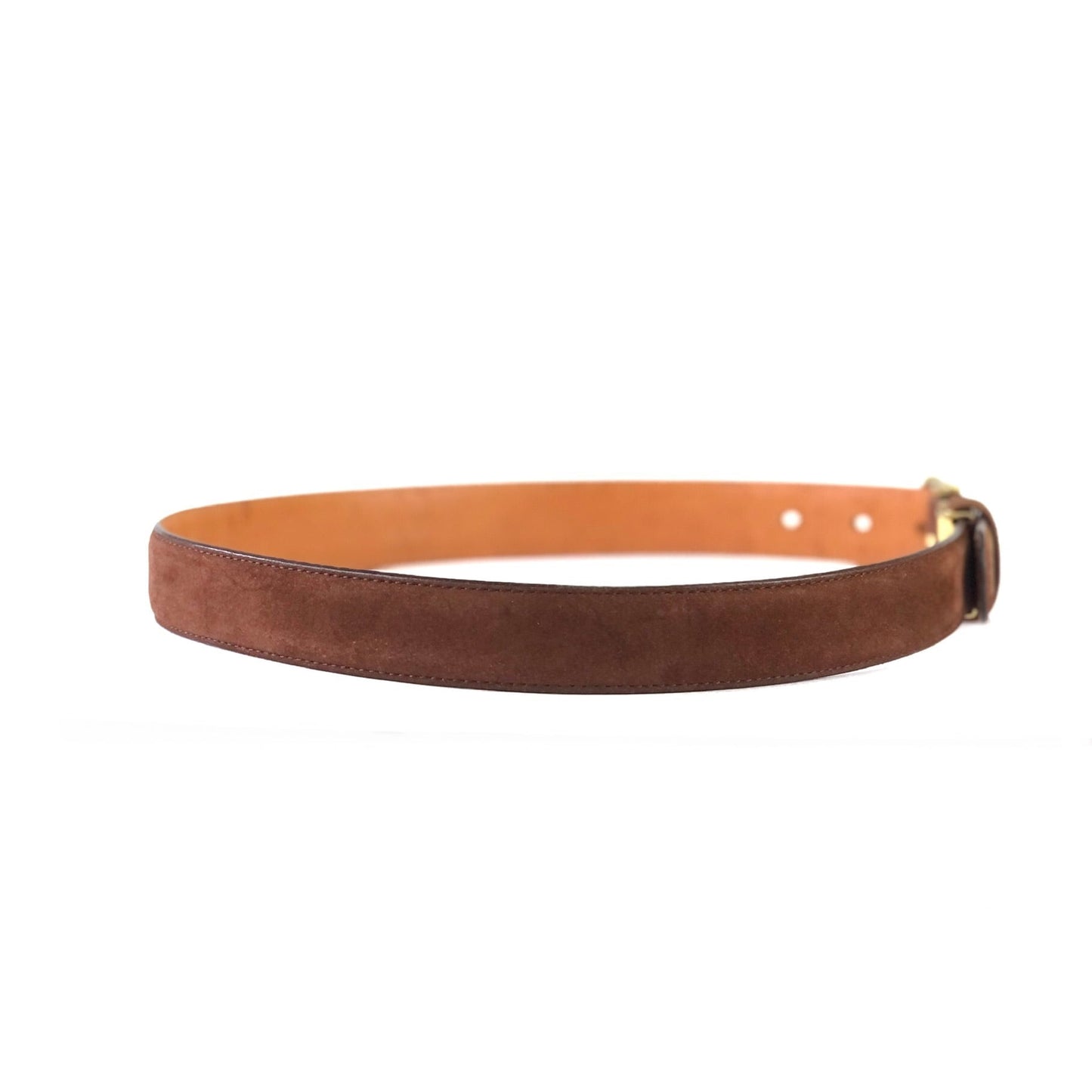 Burberrys Burberry logo belt leather suede brown jvypa3