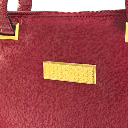 Christian Dior Leather Handbag Red gxtirp