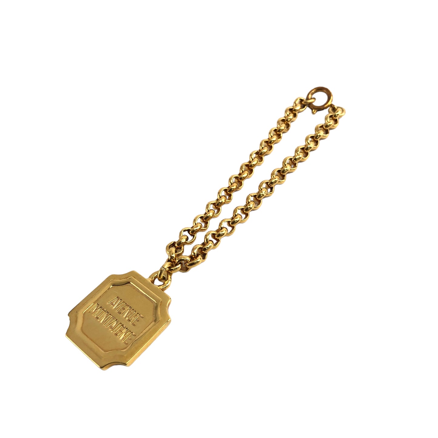 CELINE Logo Charm Bracelet Gold Vintage idkj6v