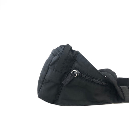 PRADA Triangle Logo Nylon Belt Bag Sling Bag Black Vintage jwamw5