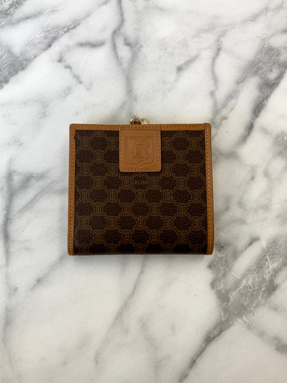 CELINE Macadam Blason 金屬扣折疊錢包 棕色 復古 8kr7tj 