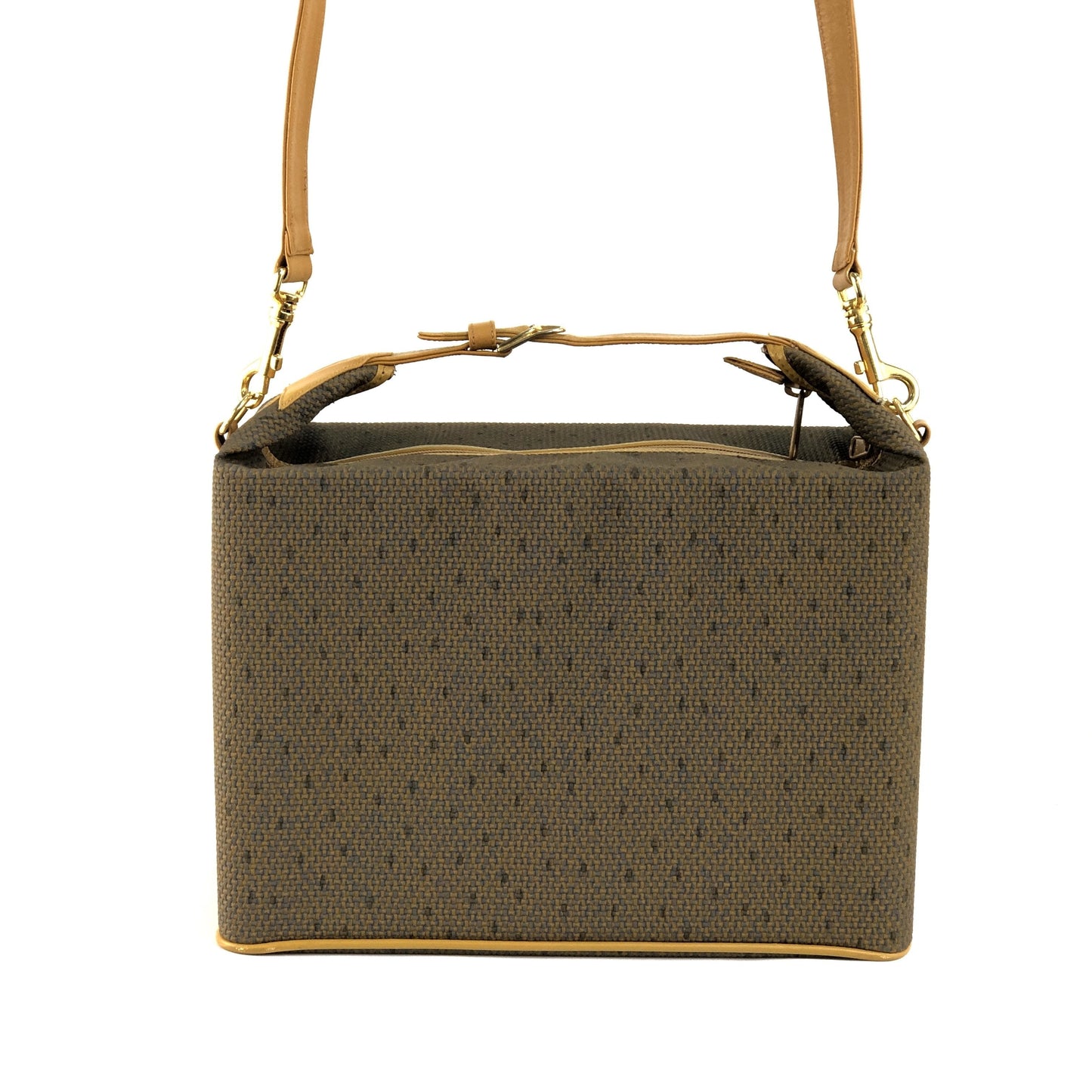 Yves Saint Laurent shoulder bag YSL vanity bag handbag box brown vintage v6ayth