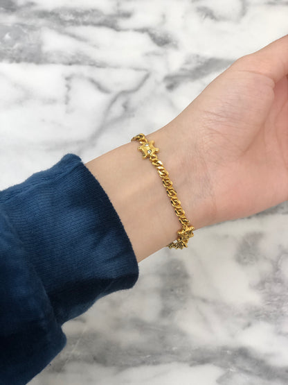 CELINE Triomphe Stone Bracelet Gold Vintage ibfrit