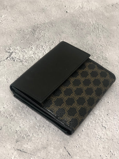 CELINE Macadam 折疊皮夾 黑色 復古 5vvvzz 