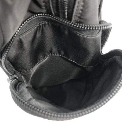 PRADA Triangle Logo Side Pocket Nylon Handbag Black Vintage z7gkye