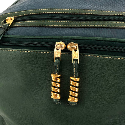 LOEWE Velazquez Square Box Shoulder Bag Vanity Green Blue vintage Old 5rr8tv