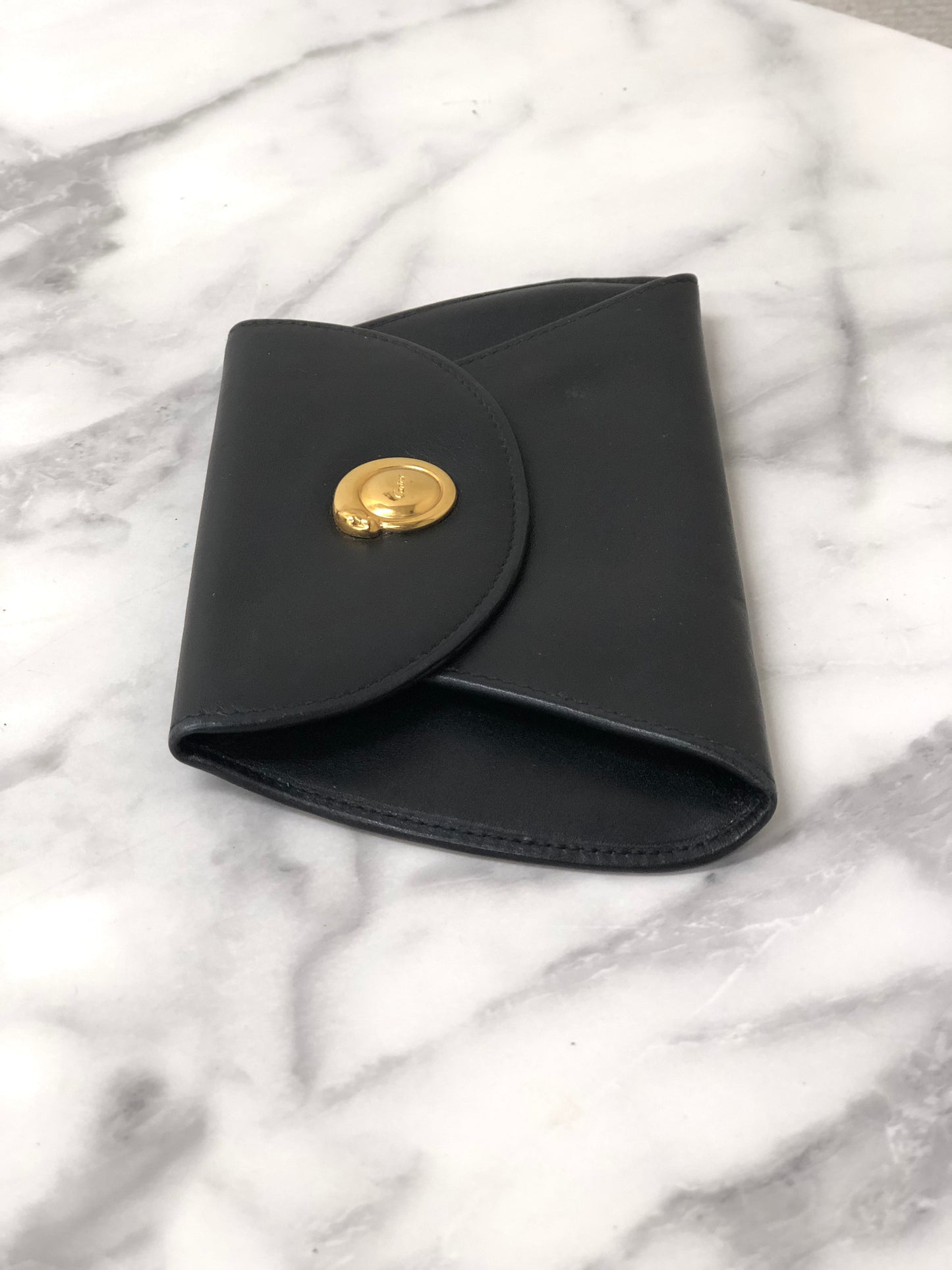 Cartier Leather Coin Purse Black Vintage xiyugj