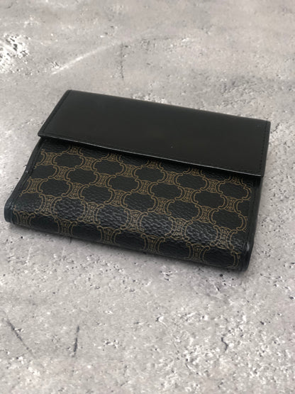 CELINE Macadam 折疊皮夾 黑色 復古 5vvvzz 